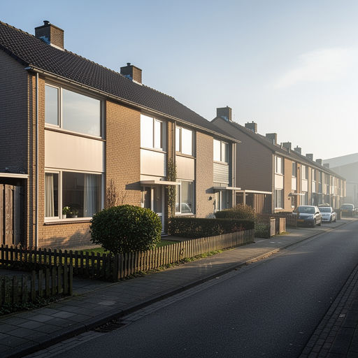 Jaren-60 mijnwerkersrijtjeswoning in Kerkrade met crèmewitte kunststof kozijnen