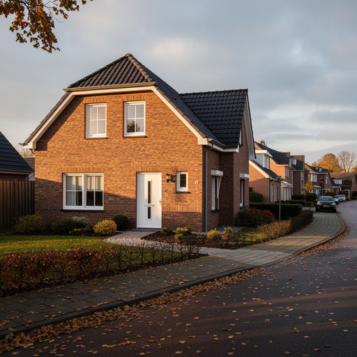 Vrijstaande woning in Vaals met nieuwe witte kunststof kozijnen aan een heuvelstraat in het Limburgse grensgebied