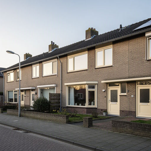 Klassiek mijnwerkershuis in Kerkrade met crèmewitte kunststof kozijnen