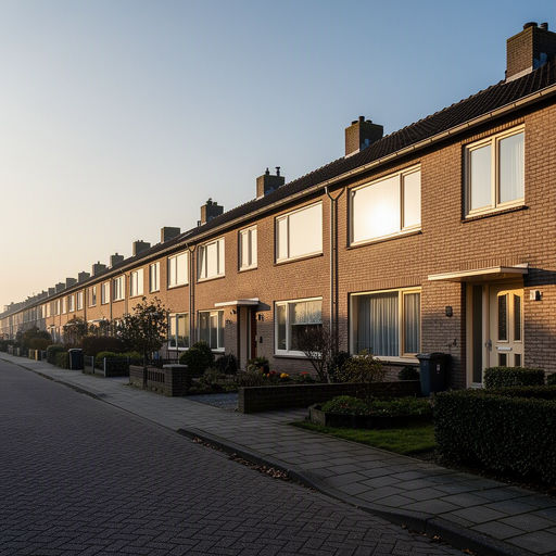 Ouder pand in het centrum van Vaals met crèmewitte kunststof kozijnen