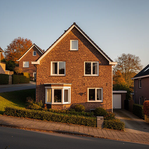 Vrijstaande woning in Beekdaelen met nieuwe witte kunststof kozijnen tegen een glooiend Limburgs landschap