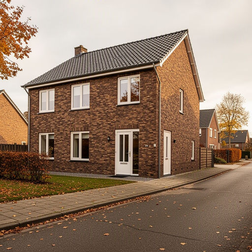Vrijstaande woning in Maastricht met nieuwe witte kunststof kozijnen aan een rustige straat in Limburg
