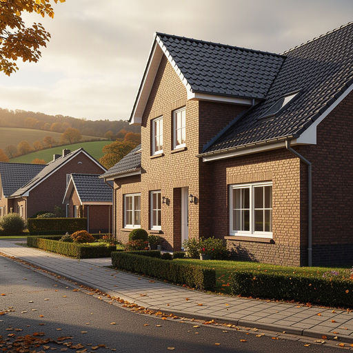 Vrijstaand huis met nieuwe witte kunststof kozijnen in het glooiende landschap van Gulpen-Wittem