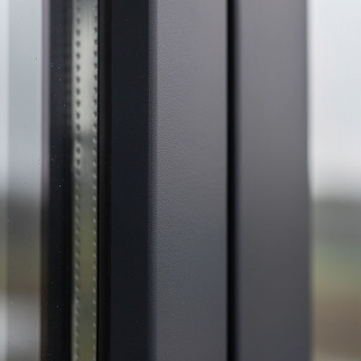 Detail van antraciet kunststof kozijn met smalle profielen in Heerlen