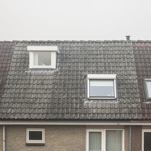 Monteur plaatst een kunststof dakraam op een schuin dak in Brunssum