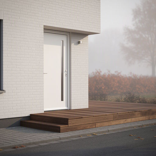 Monteur plaatst een kunststof achterdeur bij een woning in Brunssum
