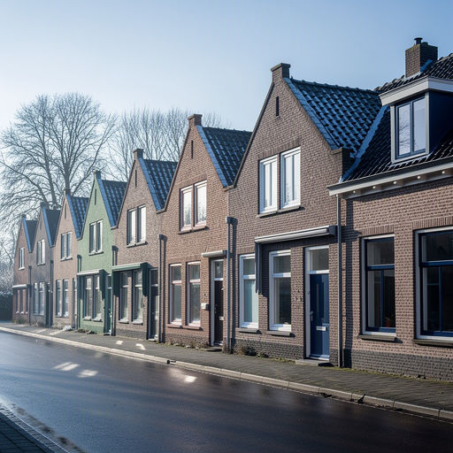 Monteur plaatst kunststof kozijnen bij een woning in Brunssum